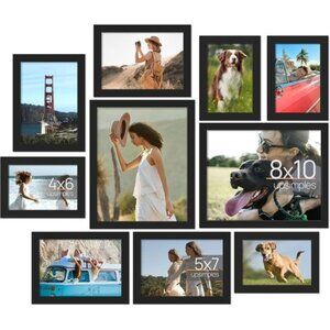 New 10 Pack Picture Frames Collage Wall Decor for Mounting or Tabletop Display